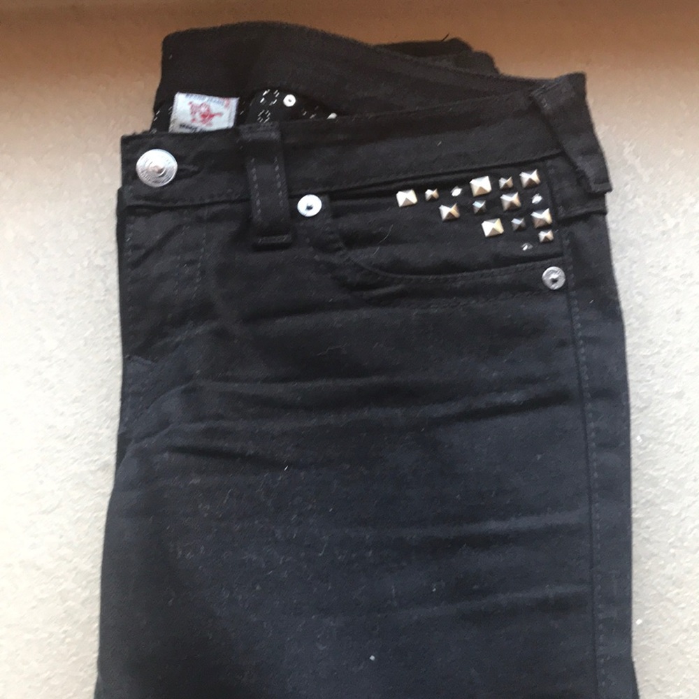 True Religion Black Jeans in Size 32.